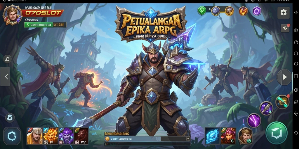Screenshot gameplay 070SLOT menampilkan pertarungan epik di dunia ARPG.