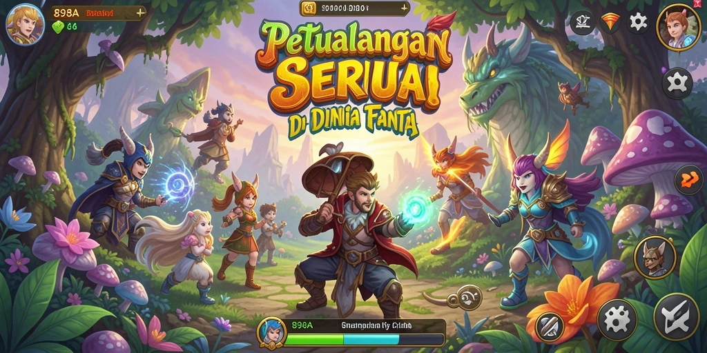 Gameplay <strong>898A</strong> menampilkan keindahan dunia petualangan yang luas.