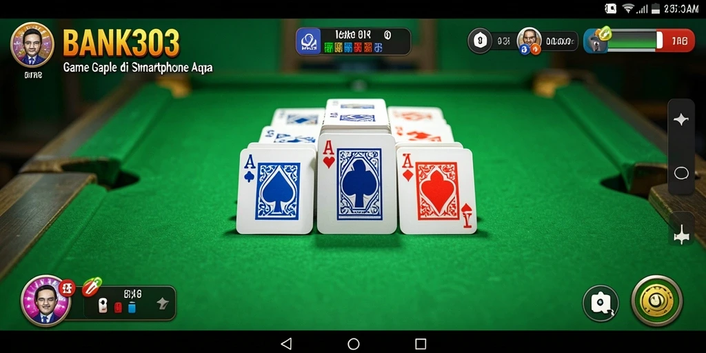 Tampilan gameplay Gaple yang seru dengan grafis menarik di BANK303.