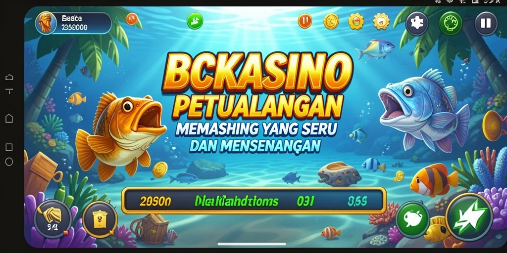 Tampilan gameplay BCKASINO dengan pengalaman memancing yang seru.
