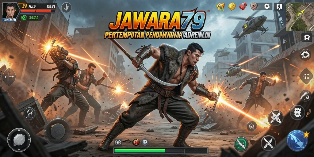 Tampilan aksi mendebarkan dari game Fighting JAWARA79.