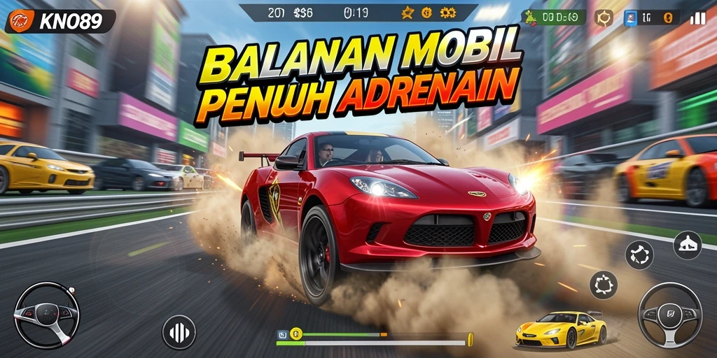 Screenshot KNO89 menampilkan aksi balapan yang seru dan grafis menakjubkan.