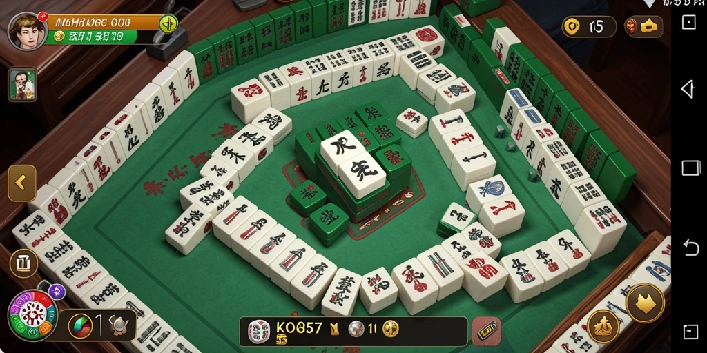 Tampilan gameplay KO857 yang menarik dan adiktif dari mahjong.