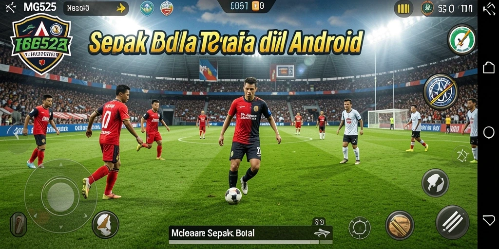 Tampilan gameplay sepak bola MG525 yang menarik dan mendebarkan.