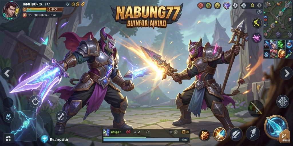 Tampilan gameplay yang seru dan mendebarkan di NABUNG77.