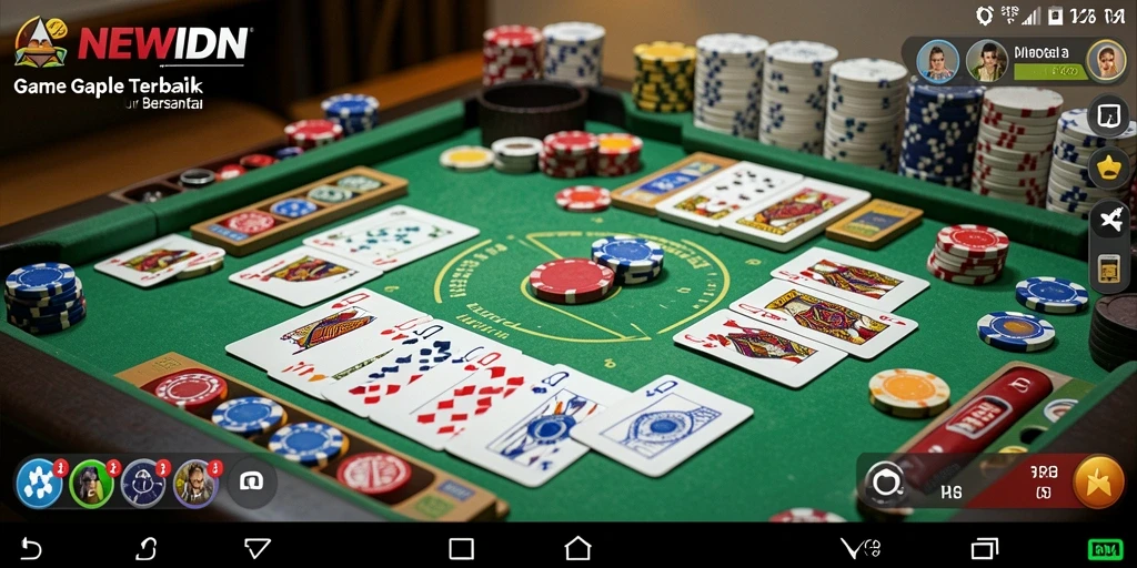 Screenshot gameplay seru Gaple NEWIDN di layar ponsel.