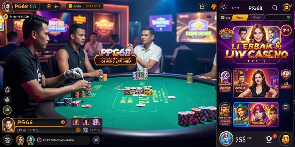 Pengalaman memainkan game Live Casino yang mendebarkan di PGG68.