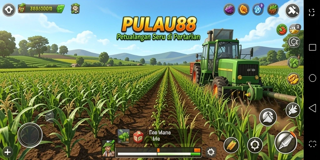 Screenshot gameplay <strong>PULAU88</strong> menunjukkan keindahan dunia pertanian.