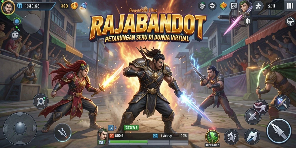 Tampilan pertarungan seru di arena RAJABANDOT.