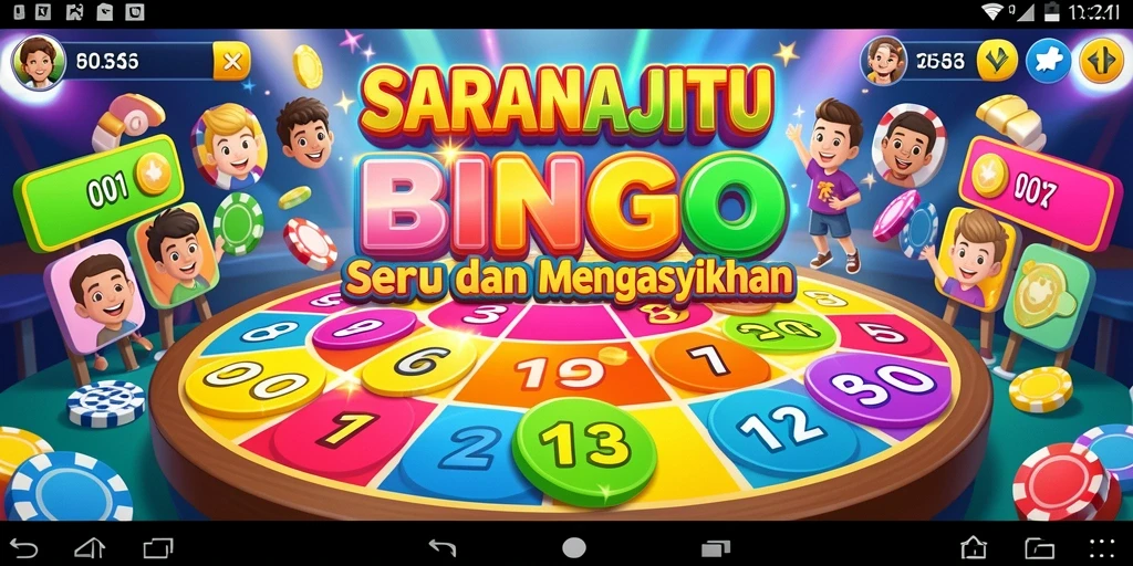 Tampilan gameplay Bingo dari SARANAJITU yang penuh warna dan menarik.