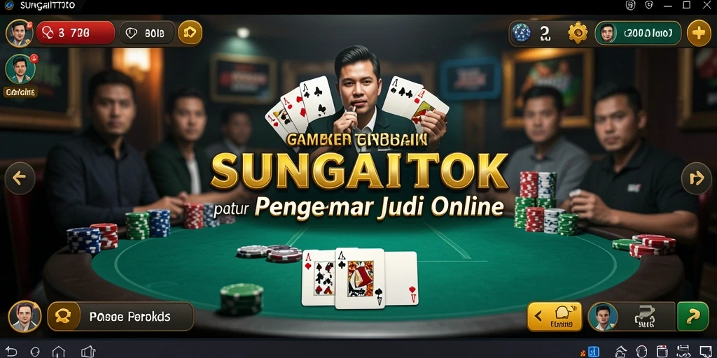 Screenshot SUNGAITOTO menampilkan gameplay poker yang seru dan interaktif.