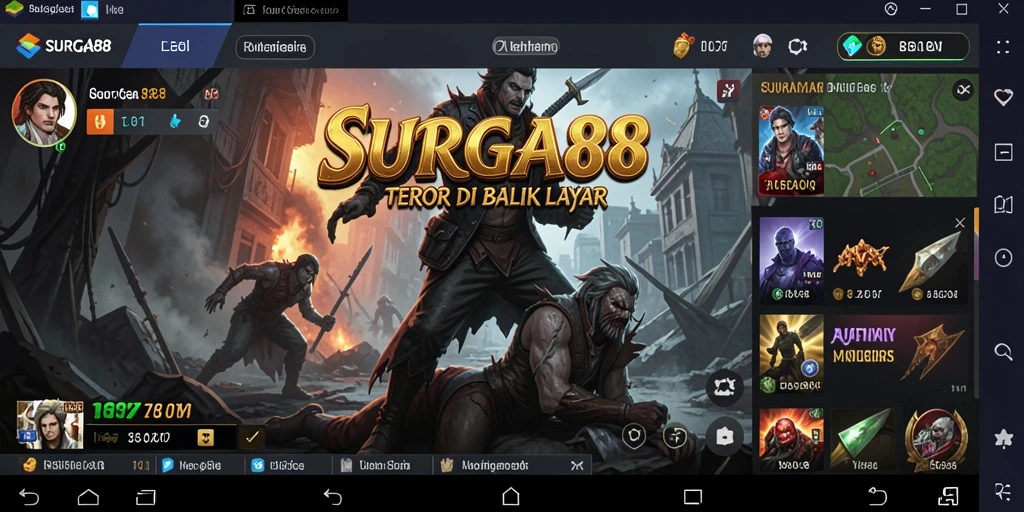 Screenshot utama SURGA88 menampilkan momen mencekam dalam gameplay Horror.