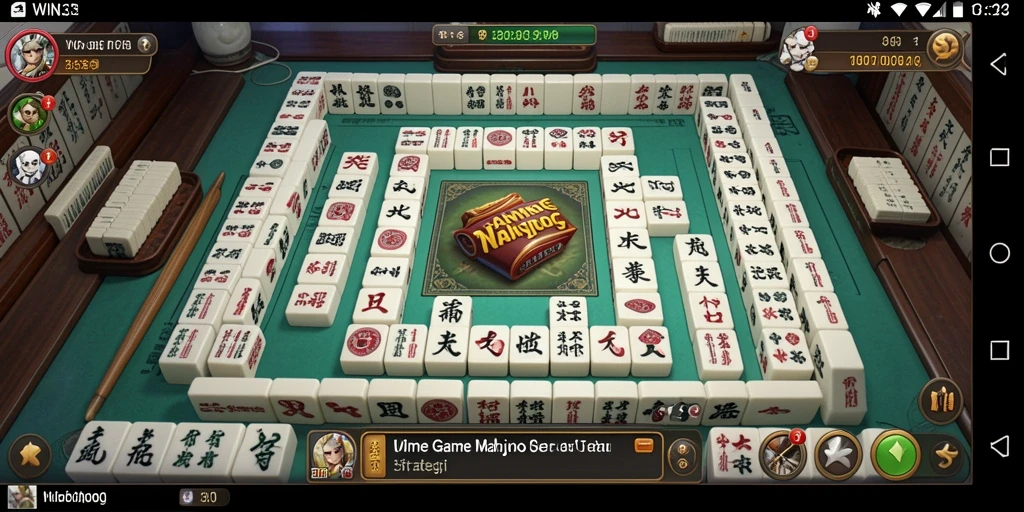 Screenshot gameplay WIN33 yang menampilkan aksi Mahjong seru.