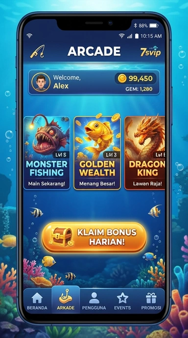Tampilan antarmuka yang intuitif di 7svip.